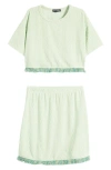 AVA & YELLY AVA & YELLY KIDS' FRINGE COVER-UP TOP & SKIRT SET