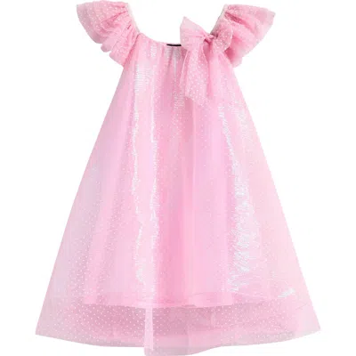Ava & Yelly Kids' Irridescent Trapeze Party Dress