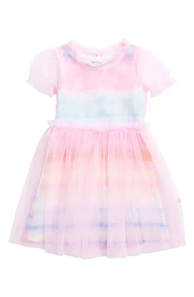 Ava & Yelly Kids' Mesh Tutu Dress In Pink Multi