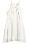 Ava & Yelly Kids' Metallic Twist Front Party Dress