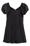 Ava & Yelly Kids' Rhinestone Cutout Taffeta Party Dress In Black