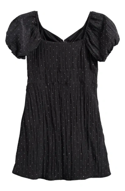 Ava & Yelly Kids' Rhinestone Cutout Taffeta Party Dress In Black