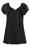 Ava & Yelly Kids' Rhinestone Cutout Taffeta Party Dress In Black