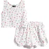 Ava & Yelly Kids' Ruffle Rib Camisole & Shorts Pajamas