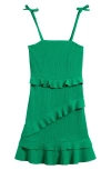 Ava & Yelly Kids' Ruffle Textured Knit Party Dress