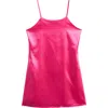Ava & Yelly Kids' Satin Slipdress In Hot Pink