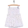 Ava & Yelly Kids' Smocked Chiffon Skirt In White