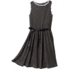 Ava & Yelly Pleisse Dot Shift Dress In Black/white