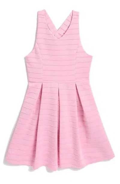 Ava & Yelly Kids'  Rib Stripe Skater Dress