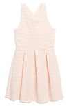 Ava & Yelly Kids'  Rib Stripe Skater Dress In Rose