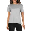 Ava + Esme Womens Destroyed Short Sleeves T-shirt In Gray