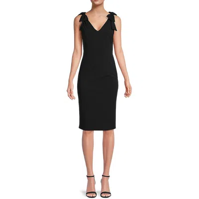 Ava + Esme Womens V Neck Sleeveless Bodycon Dress In Black