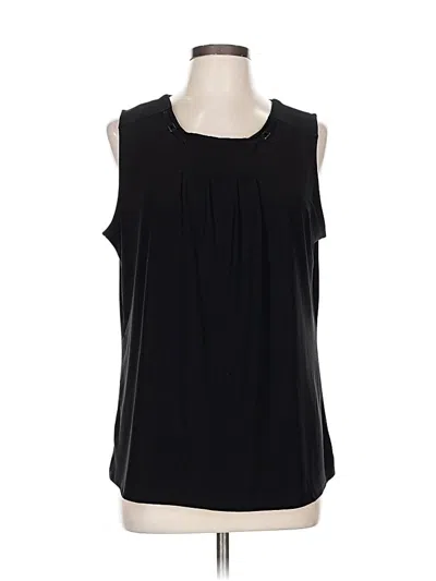 Pre-owned Ava James Sleeveless Blouse In Black