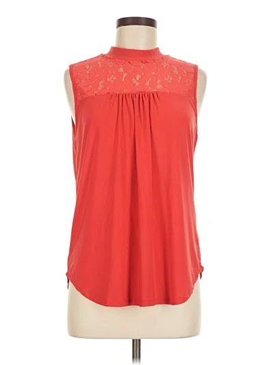 Pre-owned Ava James Sleeveless Blouse In Orange