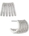 Ava Nadri Cubic Zirconia Cage Earrings In Rhodium