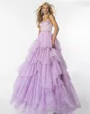 Ava Presley 28592 Long Prom Formal Beaded Ball Gown In Purple