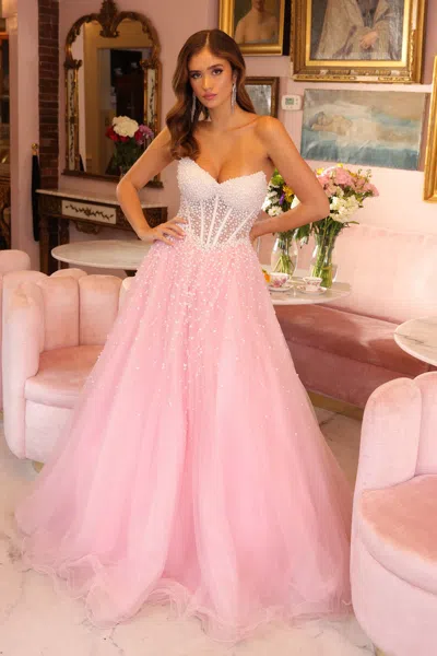 Ava Presley 29226 Long Corset Formal A Line Prom Dress In Multi