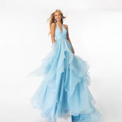 Ava Presley 39560 Long Formal Evening Prom Dress In Blue