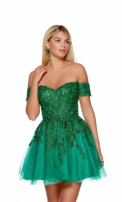 Ava Presley Chiffon Beaded Dress In Honeydew In Green