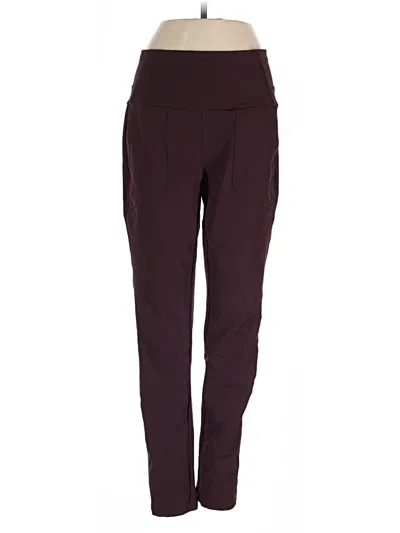 Pre-owned Avalanche Active Pants In Burgundy