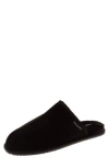 Avalanche Faux Fur Lined Slipper In Black