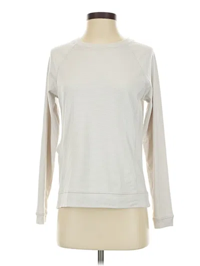 Pre-owned Avalanche Long Sleeve Top Ivory Crew Neck Tops In White