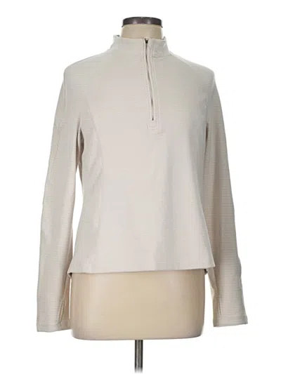 Pre-owned Avalanche Long Sleeve Top Ivory Turtleneck Tops