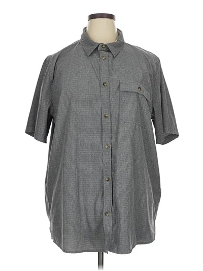 Pre-owned Avalanche Short Sleeve Blouse In Gray