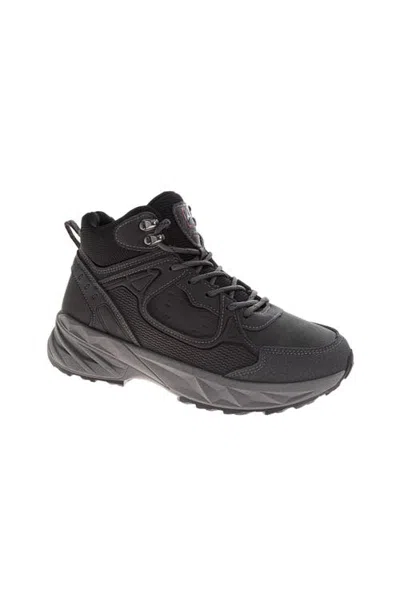 Avalanche Work Hiking Boots, Mid-top Lace-up Outdoor Trail Boots With High-traction Sole In Grey