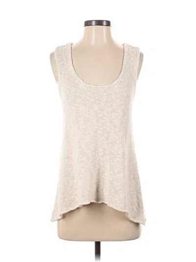 Pre-owned Avalin Sleeveless Top Ivory Scoop Neck Tops In White