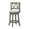 Avalon Furniture Counter Height Upholstered Swivel Bar Stool In Gray
