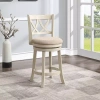 Avalon Furniture Counter Height Upholstered Swivel Bar Stool In White