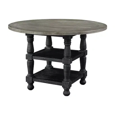 Avalon Furniture Oval Wood-top Dining Table In Black