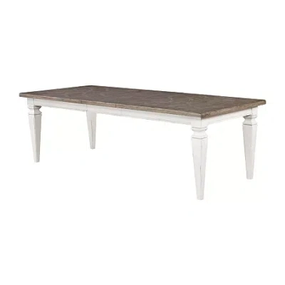 Avalon Furniture Rectangular Wood-top Dining Table In White