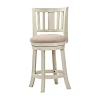 Avalon Furniture Upholstered Swivel Bar Stool In White
