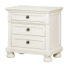Avalon Furniture Wright 3 Drawer Nightstand In Oyster White In White