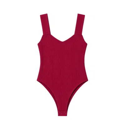 Avani Apparel Women's Bodysuit Alysse Red In Black