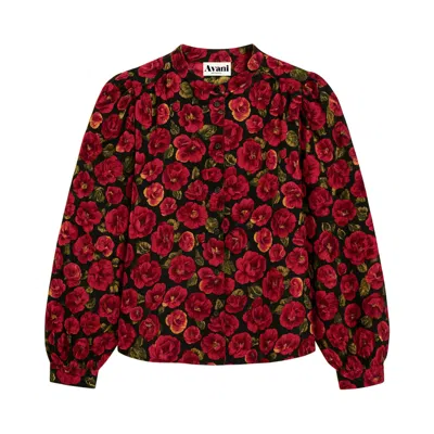 Avani Apparel Women's Hortensia Blouse Red