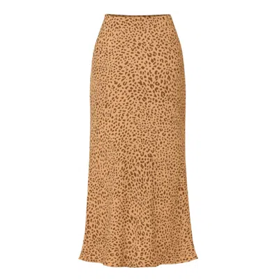 Avani Apparel Women's Neutrals Iris Skirt Leopard In Red