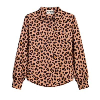 Avani Apparel Women's Neutrals Kauri Shirt Leopard In Animal Print