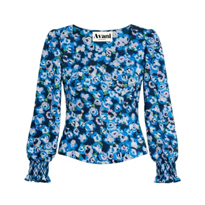 Avani Apparel Women's Pétunia Top Blue In Brown