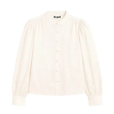 Avani Apparel Women's White / Neutrals Hortensia Blouse Off-white In Multi