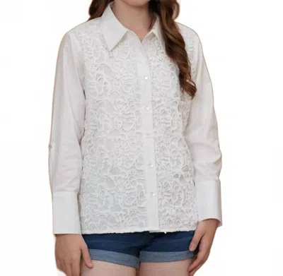 Avani Del Amour Francesca Lace Blouse In White