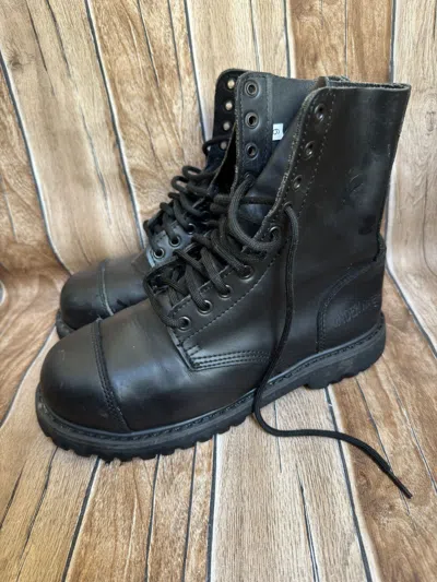 Pre-owned Avant Garde Invader Undercover Steel Toe Boots In Black
