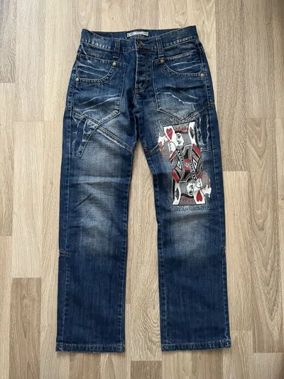 Pre-owned Avant Garde Kosmo Lupo Jeans Japanese Style Poker In Blue
