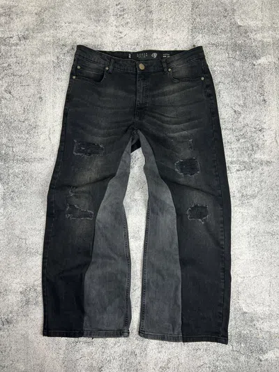 Pre-owned Avant Garde Vintage  Custom Wide Faded Y2k Pants
