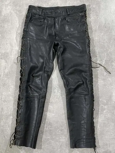Pre-owned Avant Garde Vintage Bondage Pants Black Cowboy Style