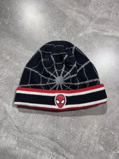 Pre-owned Avant Garde Vintage Hat Spiderman Web Y2k Japan Style In Black Red