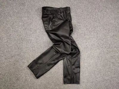 Pre-owned Avant Garde Vintage Leather Casual Trouser Pants Japanese Y2k Style