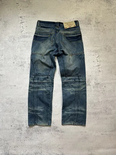 Pre-owned Avant Garde Vintage Y2k Pants Japanese Style Selvedge In Blue